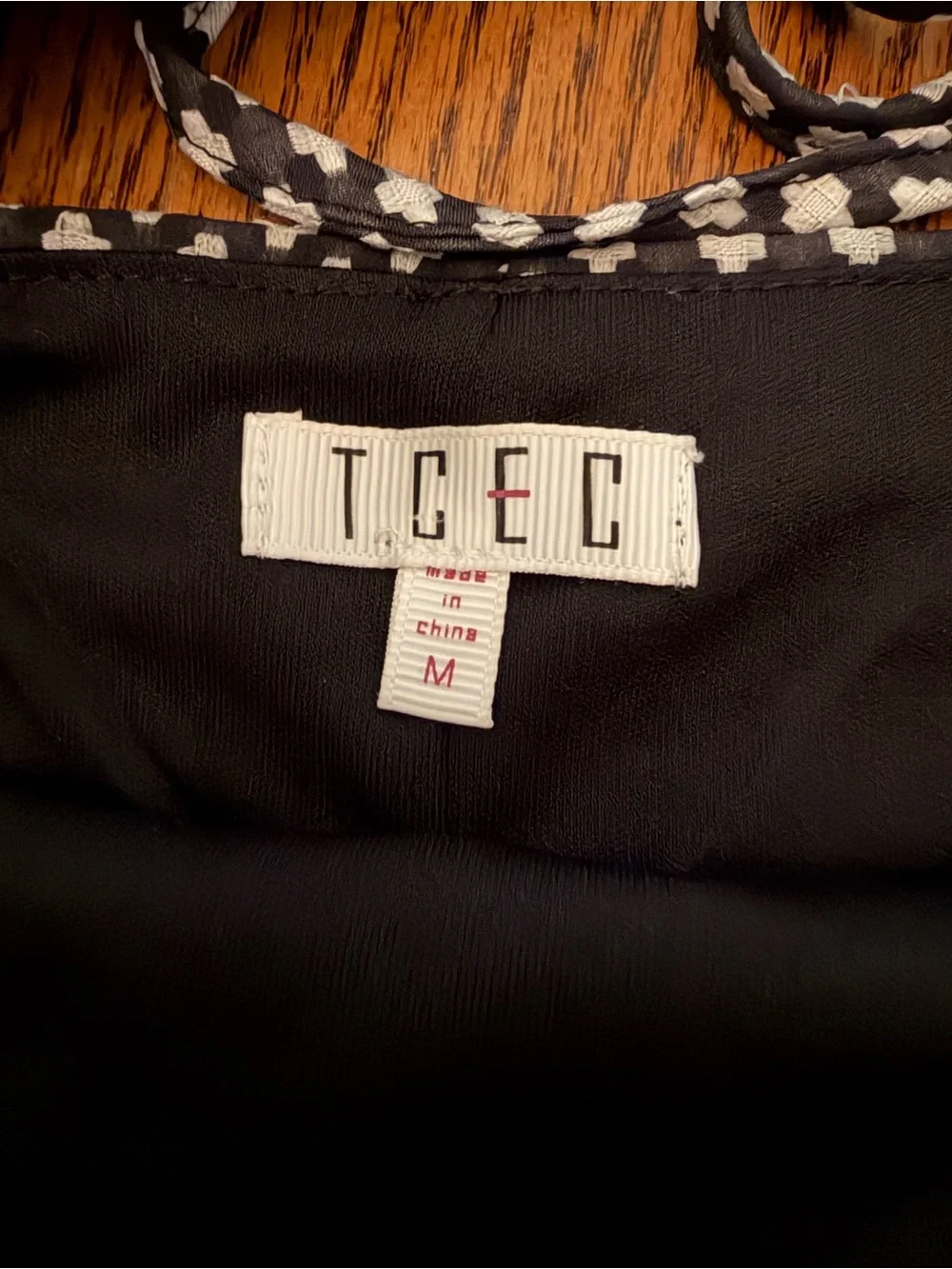 TCEC Women’s M Black White Puff Sleeve Square Neck Thong Bodysuit